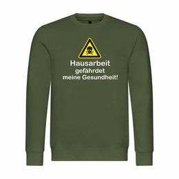 Kapuzenpullover Herren Pullover Hausarbeit gefhrdet meine Gesundheit Mit Print Motiv