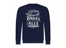 deinshirt Kapuzenpullover Herren Ich bin der älteste ich mache die Regeln Dunkelblau/Blau
