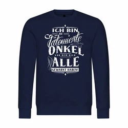 deinshirt Kapuzenpullover Herren Ich bin der älteste ich mache die Regeln Dunkelblau/Blau