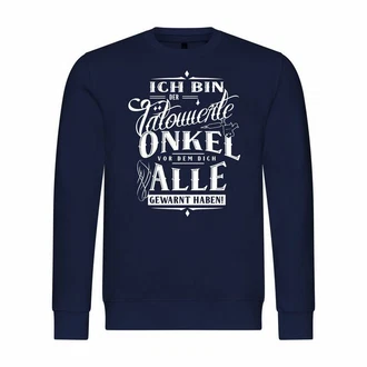 deinshirt Kapuzenpullover Herren Ich bin der älteste ich mache die Regeln Dunkelblau/Blau