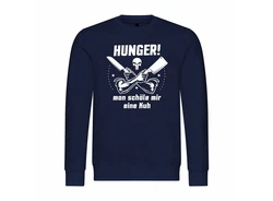 deinshirt Kapuzenpullover Herren HUNGER Man schle mir eine Kuh Dunkelblau/Blau/Hellblau