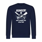 deinshirt Kapuzenpullover Herren HUNGER Man schle mir eine Kuh Dunkelblau/Blau/Hellblau