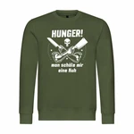 deinshirt Kapuzenpullover Herren HUNGER Man schle mir eine Kuh Dunkelgrün/Grün