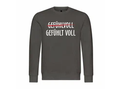 deinshirt Kapuzenpullover Herren Pullover Dunkelgrau/Grau