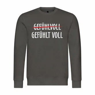 deinshirt Kapuzenpullover Herren Pullover Dunkelgrau/Grau