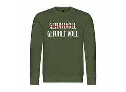 deinshirt Kapuzenpullover Herren Pullover Dunkelgrün/Grau