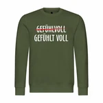 deinshirt Kapuzenpullover Herren Pullover Dunkelgrün/Grau