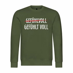 deinshirt Kapuzenpullover Herren Pullover Dunkelgrün/Grau