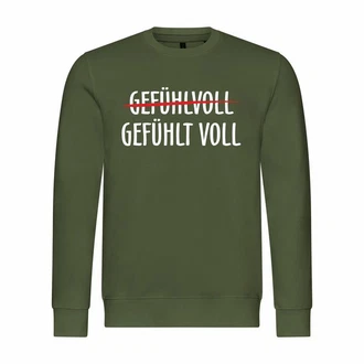 deinshirt Kapuzenpullover Herren Pullover Dunkelgrün/Grau