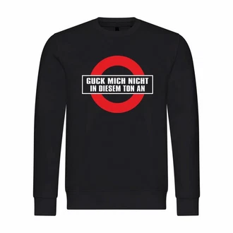 deinshirt Kapuzenpullover Herren Guck mich nicht in diesem Ton an Schwarz