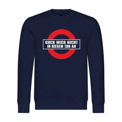 deinshirt Kapuzenpullover Herren Guck mich nicht in diesem Ton an Dunkelblau