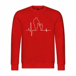 deinshirt Kapuzenpullover Herzschlag Vater und Tochter Mit Print Motiv Rot/Dunkelrot