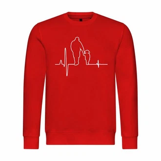 deinshirt Kapuzenpullover Herzschlag Vater und Tochter Mit Print Motiv Rot/Dunkelrot deinshirt Kapuzenpullover Herzschlag Vater und Tochter Mit Print Motiv Rot/Dunkelrot