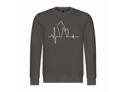 deinshirt Kapuzenpullover Herzschlag Vater und Tochter Mit Print Motiv Dunkelgrau/Dunkelgrün/Braun/Beige/Khaki