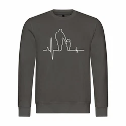 deinshirt Kapuzenpullover Herzschlag Vater und Tochter Mit Print Motiv Dunkelgrau/Dunkelgrün/Braun/Beige/Khaki