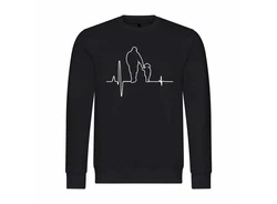 deinshirt Kapuzenpullover Herzschlag Vater und Tochter Mit Print Motiv Beige/Schwarz/Dunkelblau/Lila