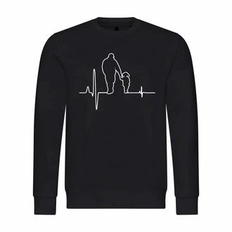 deinshirt Kapuzenpullover Herzschlag Vater und Tochter Mit Print Motiv Beige/Schwarz/Dunkelblau/Lila deinshirt Kapuzenpullover Herzschlag Vater und Tochter Mit Print Motiv Beige/Schwarz/Dunkelblau/Lila