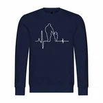 deinshirt Kapuzenpullover Herzschlag Vater und Tochter Mit Print Motiv Dunkelblau