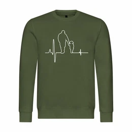 Kapuzenpullover Herren Pullover Herzschlag Vater und Tochter Mit Print Motiv