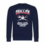deinshirt Kapuzenpullover Herren Ich bin am Grillen Dunkelblau/Blau