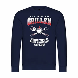 Kapuzenpullover Herren Pullover Ich bin am grillen Mit Print Motiv
