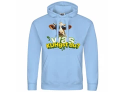 deinshirt Kapuzenpullover Herren Mit Print Motiv Hellblau/Rot