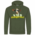 deinshirt Kapuzenpullover Herren Mit Print Motiv Dunkelgrün/Grün