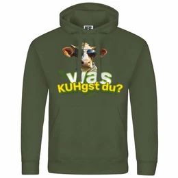 Kapuzenpullover Herren Kapuzenpullover Was KUHgst du Mit Print Motiv