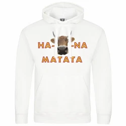 deinshirt Kapuzenpullover KUHna Matata Gelb/Rosa/Rot/Beige/Braun