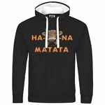 deinshirt Kapuzenpullover KUHna Matata Schwarz/Lila/Rosa/Rot/Gelb