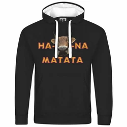 deinshirt Kapuzenpullover KUHna Matata Schwarz/Lila/Rosa/Rot/Gelb