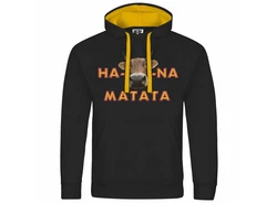 deinshirt Kapuzenpullover KUHna Matata Gelb/Lila/Schwarz/Rot