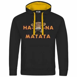 deinshirt Kapuzenpullover KUHna Matata Gelb/Lila/Schwarz/Rot