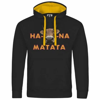 deinshirt Kapuzenpullover KUHna Matata Gelb/Lila/Schwarz/Rot