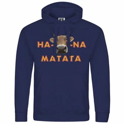 deinshirt Kapuzenpullover KUHna Matata Lila/Dunkelblau/Rosa/Rot/Blau