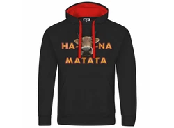 deinshirt Kapuzenpullover KUHna Matata Rot/Lila/Schwarz/Braun