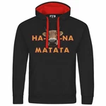 deinshirt Kapuzenpullover KUHna Matata Rot/Lila/Schwarz/Braun