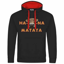 deinshirt Kapuzenpullover KUHna Matata Rot/Lila/Schwarz/Braun