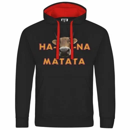 Kapuzenpullover Herren Kapuzenpullover Ha KUHna Matata Mit Print Motiv