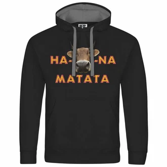 deinshirt Kapuzenpullover KUHna Matata Schwarz/Lila/Rot/Rosa/Braun
