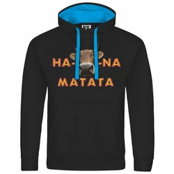 deinshirt Kapuzenpullover KUHna Matata Rot/Schwarz/Lila/Braun/Rosa