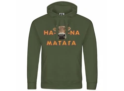 deinshirt Kapuzenpullover KUHna Matata Dunkelgrün/Grün
