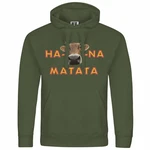 deinshirt Kapuzenpullover KUHna Matata Dunkelgrün/Grün