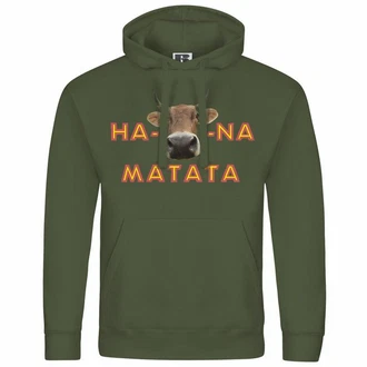 deinshirt Kapuzenpullover KUHna Matata Dunkelgrün/Grün