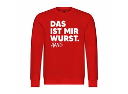 deinshirt Kapuzenpullover Herren Das ist mir Wurst Dunkelrot/Rot