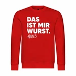 deinshirt Kapuzenpullover Herren Das ist mir Wurst Dunkelrot/Rot