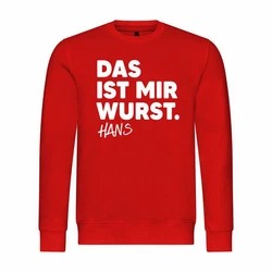 deinshirt Kapuzenpullover Herren Das ist mir Wurst Dunkelrot/Rot