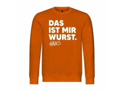 deinshirt Kapuzenpullover Herren Das ist mir Wurst Orange