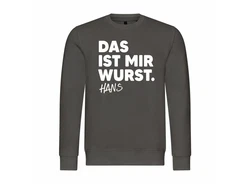 deinshirt Kapuzenpullover Herren Das ist mir Wurst Dunkelgrau/Grau/Schwarz
