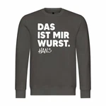 deinshirt Kapuzenpullover Herren Das ist mir Wurst Dunkelgrau/Grau/Schwarz
